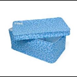 VS PINK dorm trunk blue cheetah